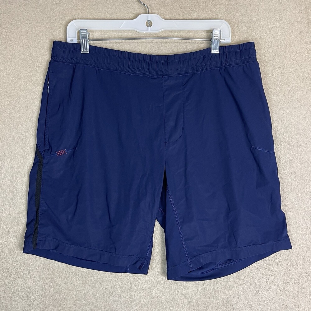 RHONE Short Mens Medium Blue‎ Versatility Athletic Lined Stretch Workout Gym